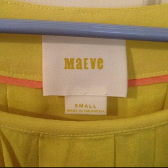 Anthropologie Maeve Braxton yellow flowy blouse - Picture 4 of 4